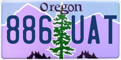 OR license plate 886UAT