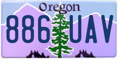 OR license plate 886UAV