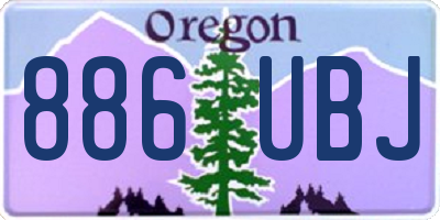OR license plate 886UBJ