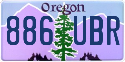 OR license plate 886UBR