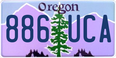 OR license plate 886UCA
