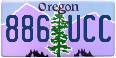 OR license plate 886UCC