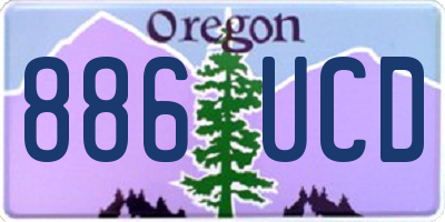 OR license plate 886UCD
