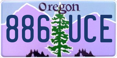 OR license plate 886UCE