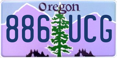 OR license plate 886UCG