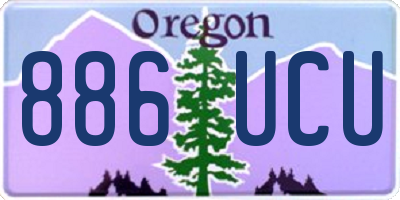 OR license plate 886UCU
