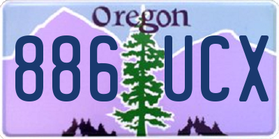 OR license plate 886UCX
