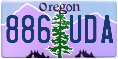 OR license plate 886UDA