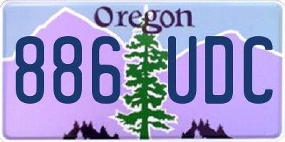 OR license plate 886UDC