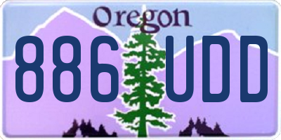 OR license plate 886UDD