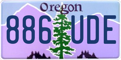 OR license plate 886UDE