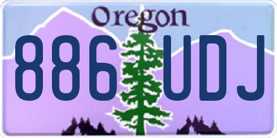 OR license plate 886UDJ
