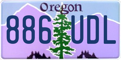 OR license plate 886UDL