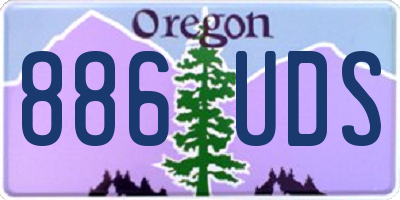 OR license plate 886UDS