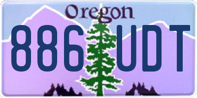 OR license plate 886UDT