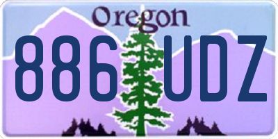 OR license plate 886UDZ