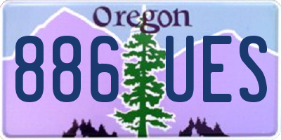 OR license plate 886UES