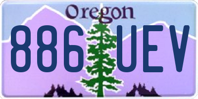 OR license plate 886UEV