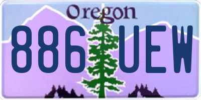 OR license plate 886UEW