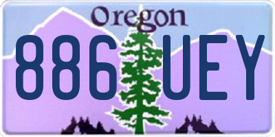 OR license plate 886UEY
