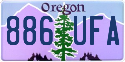 OR license plate 886UFA
