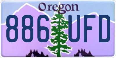 OR license plate 886UFD