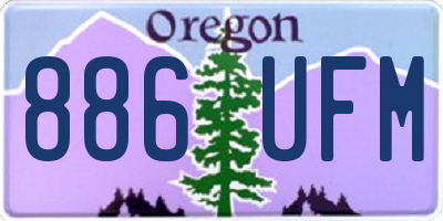 OR license plate 886UFM