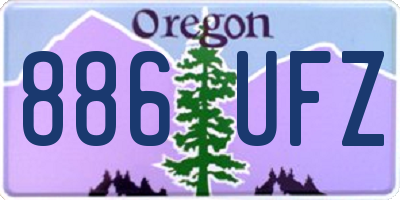 OR license plate 886UFZ