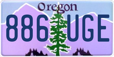 OR license plate 886UGE