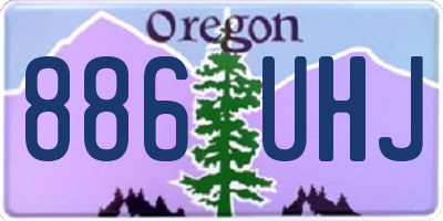 OR license plate 886UHJ