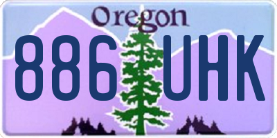 OR license plate 886UHK