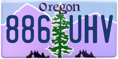 OR license plate 886UHV