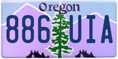 OR license plate 886UIA