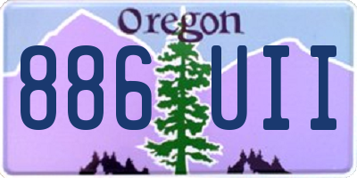 OR license plate 886UII