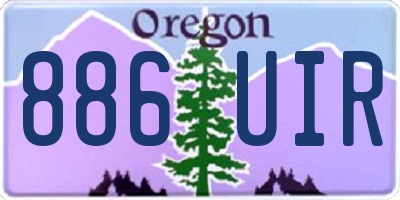OR license plate 886UIR