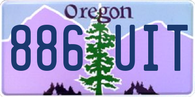OR license plate 886UIT