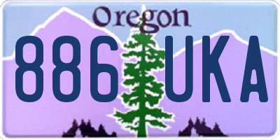 OR license plate 886UKA