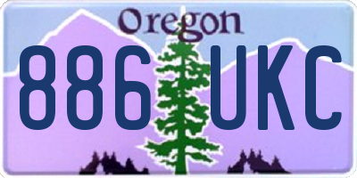 OR license plate 886UKC