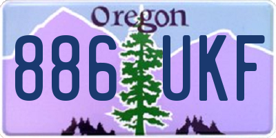 OR license plate 886UKF