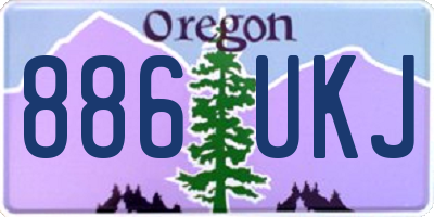 OR license plate 886UKJ