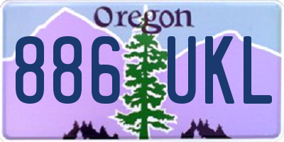 OR license plate 886UKL