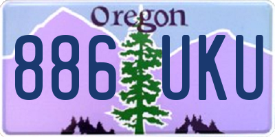 OR license plate 886UKU