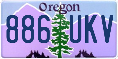 OR license plate 886UKV