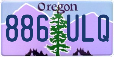 OR license plate 886ULQ