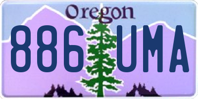 OR license plate 886UMA