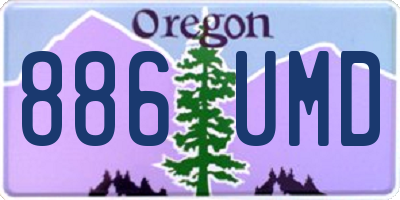 OR license plate 886UMD