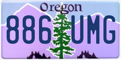 OR license plate 886UMG
