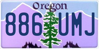 OR license plate 886UMJ