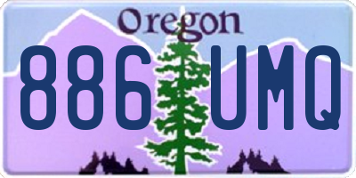 OR license plate 886UMQ