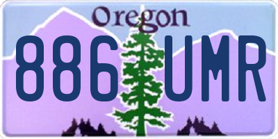 OR license plate 886UMR